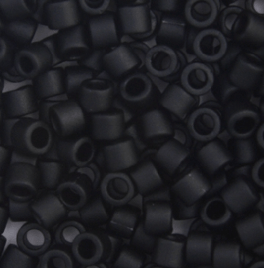15/0 Delica Beads- Black MATTE (0310v) 15/0 Delica Beads