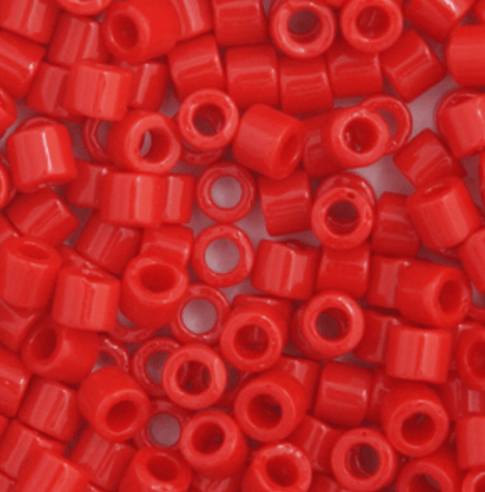 15/0 Delica Beads- Red Opaque (0723v) 15/0 Delica Beads