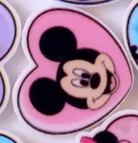 15mm Disn*y Mickey/ Minnie Heart Gems, Glue on, Resin Gem (Sold In Pair) Resin Gems