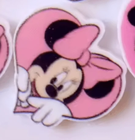 15mm Disn*y Mickey/ Minnie Heart Gems, Glue on, Resin Gem (Sold In Pair) Resin Gems