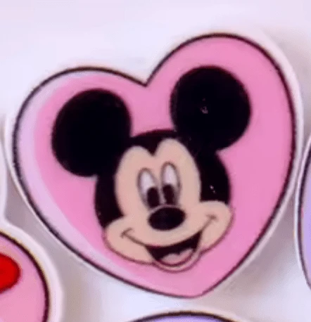 15mm Disn*y Mickey/ Minnie Heart Gems, Glue on, Resin Gem (Sold In Pair) Resin Gems