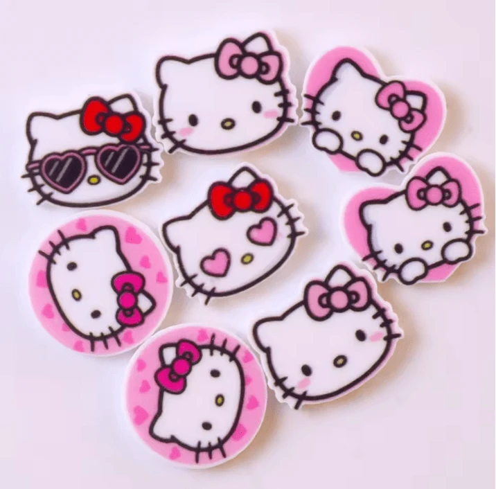15mm Hello Kitty Gems Glue on, Resin Gem (Sold In Pair) Resin Gems