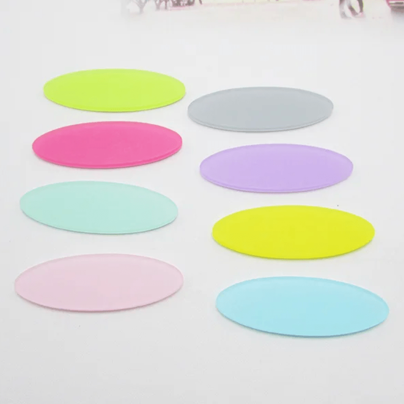 16*50mm Pastel Easter Frosted Matte Long Oval Acrylic, Sew on, Resin Gems (Sold in Pair) Resin Gems