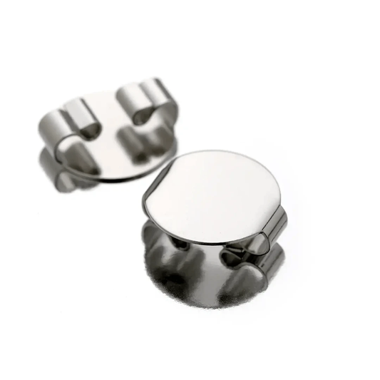 16mm Round Bolo Slider backing Diameter Nickel Colour, Nickel Free - 10 pieces Findings Basics Basics