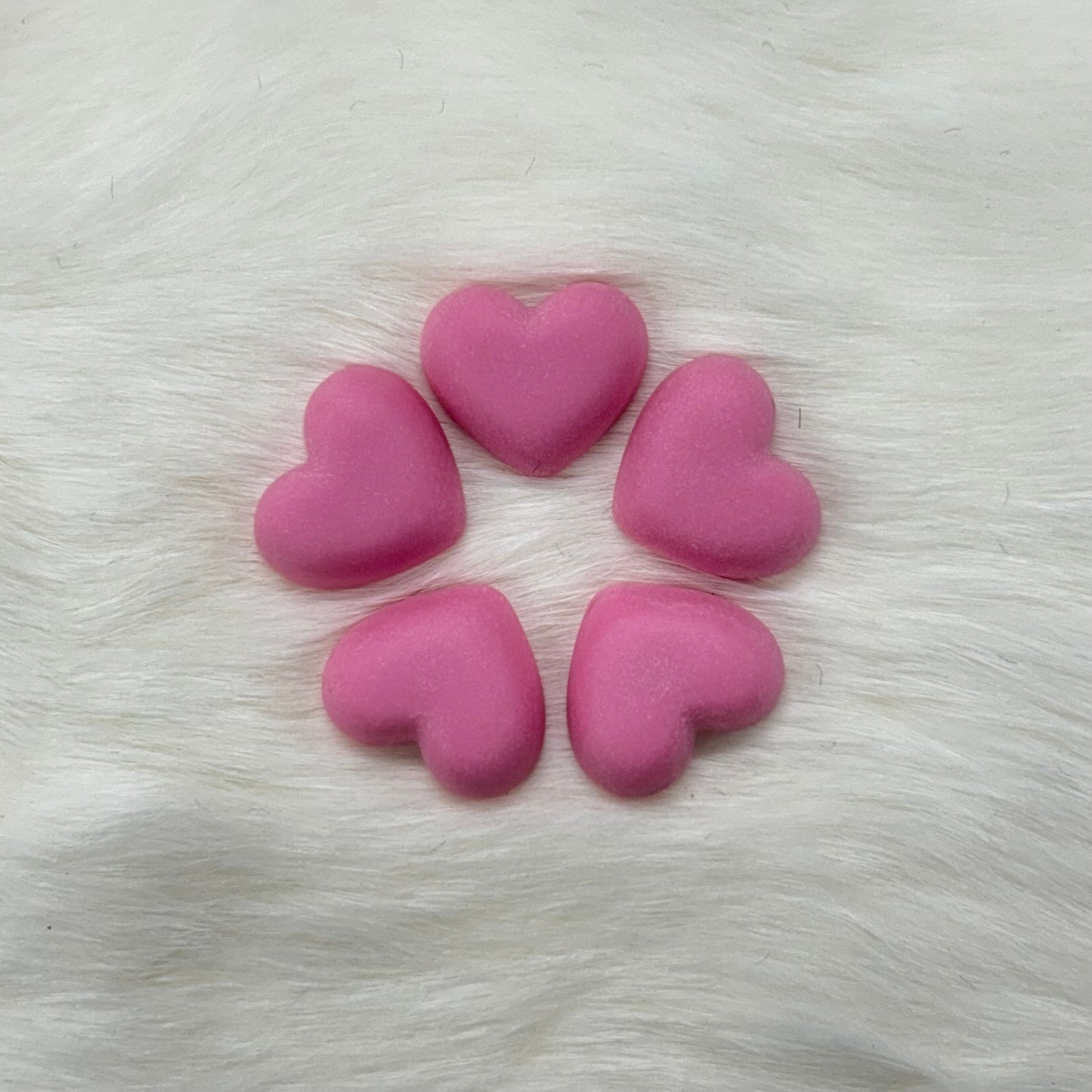 18mm Matte Hearts, Glue on, Resin Gems (Sold in Pair)
