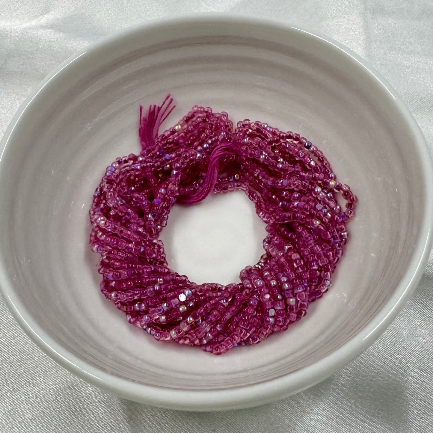 11/0 Charlotte Cut Seed Bead - Patina Opal Neon Berry Pink AB 10g India Sheen Charlotte Cut Seedbeads