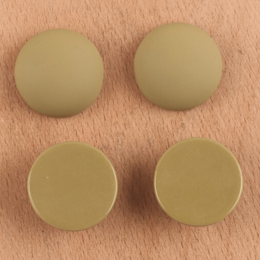 19mm Sage Green 19mm Mixed Smooth Matte Dome Round, Glue on, Resin Gems (Sold in Pair) Resin Gems