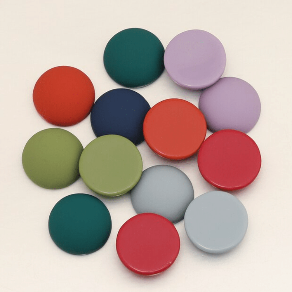 19mm Mixed Smooth Matte Dome Round, Glue on, Resin Gems (Sold in Pair) Resin Gems