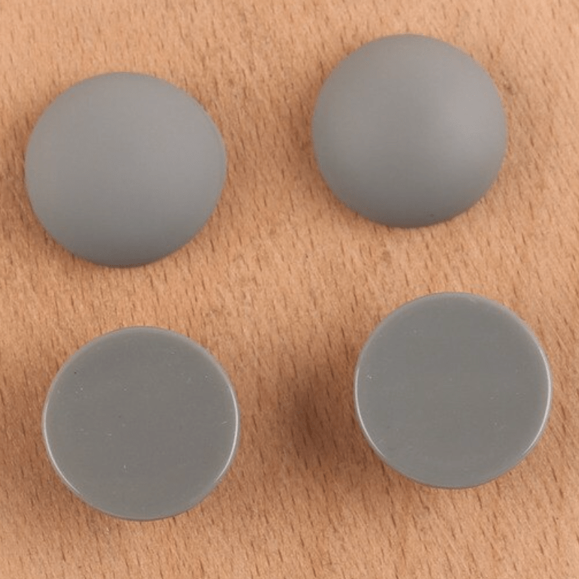 19mm Grey 19mm Mixed Smooth Matte Dome Round, Glue on, Resin Gems (Sold in Pair) Resin Gems