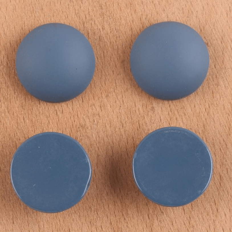 19mm Dusk Navy  Blue 19mm Mixed Smooth Matte Dome Round, Glue on, Resin Gems (Sold in Pair) Resin Gems