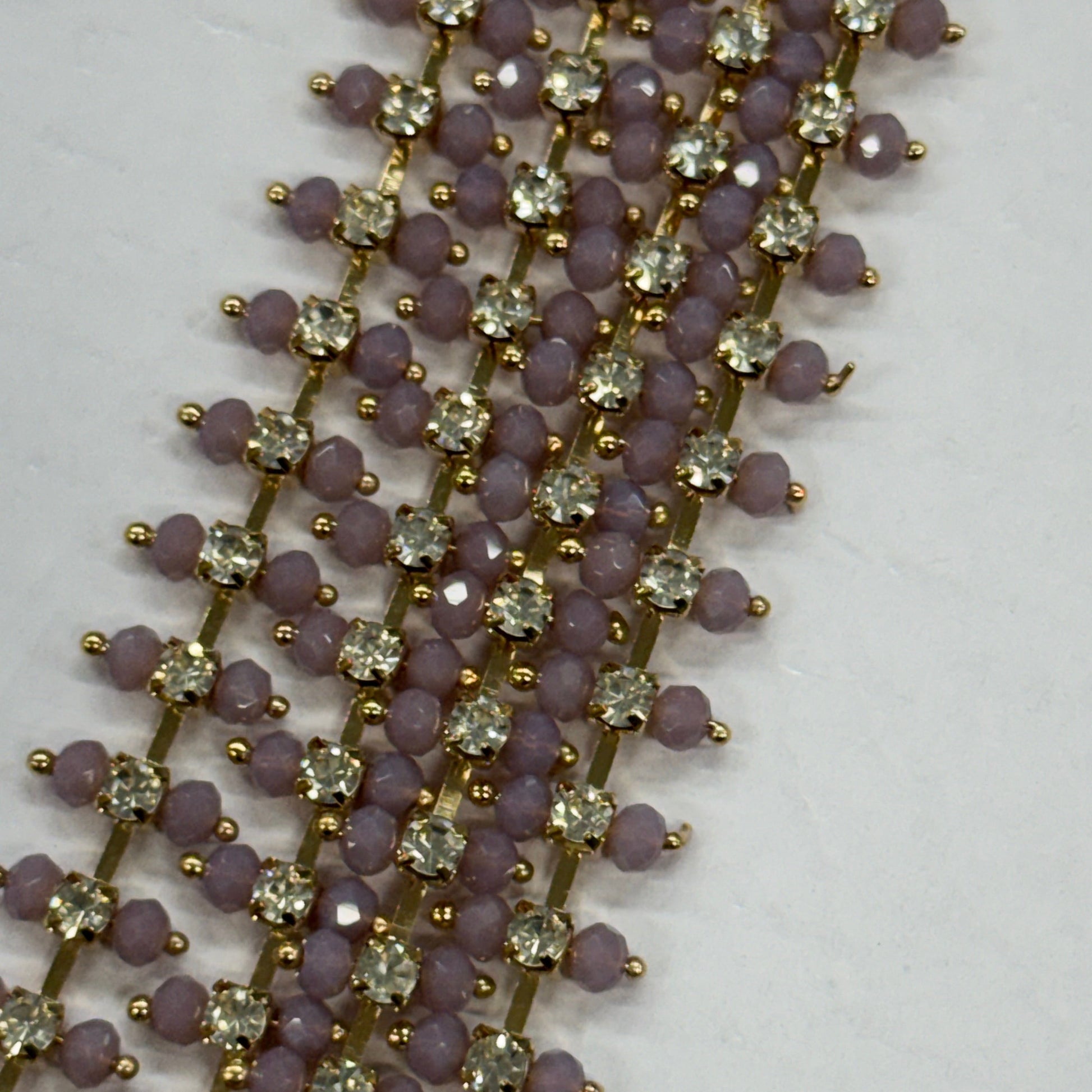 Ss8 Deluxe Mauve Rhinestone Chain High Quality *New* (sold in yard) Sundaylace Creations & Bling
