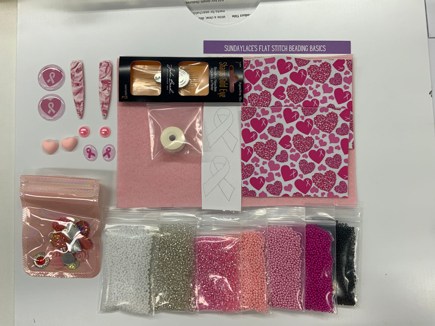 “Breast Cancer Awareness" Starter Beading Kit, Promotions Sundaylace Creations & Bling