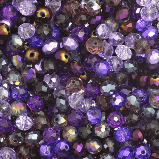 2*3mm "Blackberry Purple Mix" Faceted Rondelle Beads 160 pcs Rondelle Beads