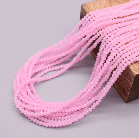 2*3mm Opal Light Pink Rondelle Beads Loose Strand Rondelle Beads