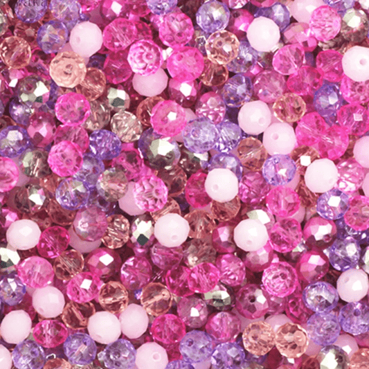 2*3mm "Pink Mix" Faceted Rondelle Beads 160 pcs Rondelle Beads