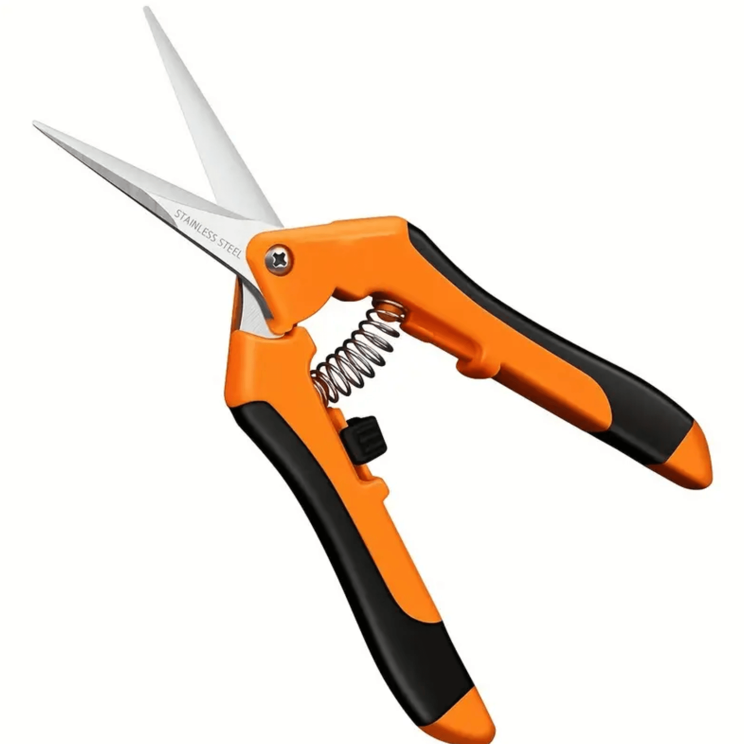 Orange and Black Scissors 2.5" x 6.5" Stainless Steel Precision Scissors with ORANGE or GREEN Comfortable Handle, Beading Scissors, Basics Basics