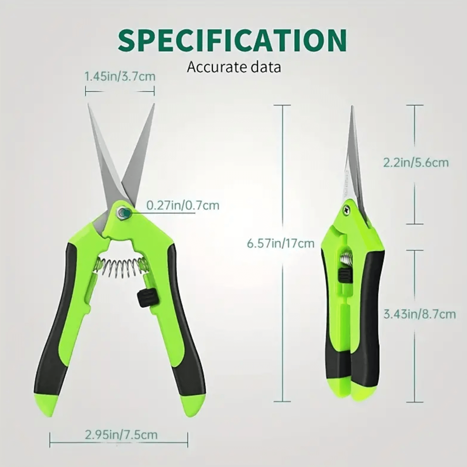 2.5" x 6.5" Stainless Steel Precision Scissors with ORANGE or GREEN Comfortable Handle, Beading Scissors, Basics Basics