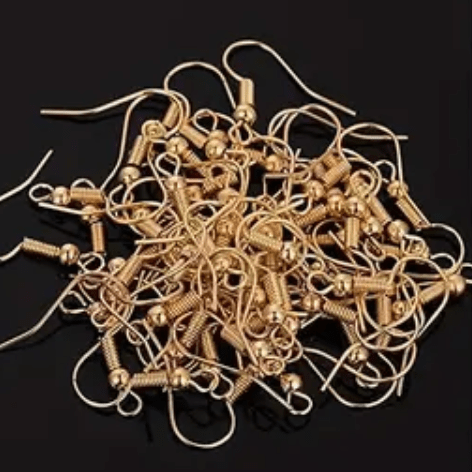 20*17mm GOLD Colour Earring Fish Hook 100pcs, Basics Basics