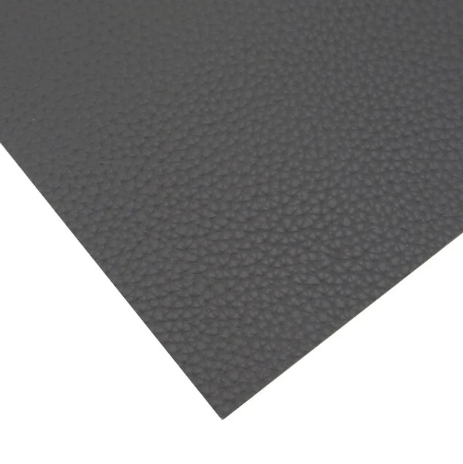20*30cm Dark Grey Leather Texture Finish, Thin Leatherette Sheet Basics