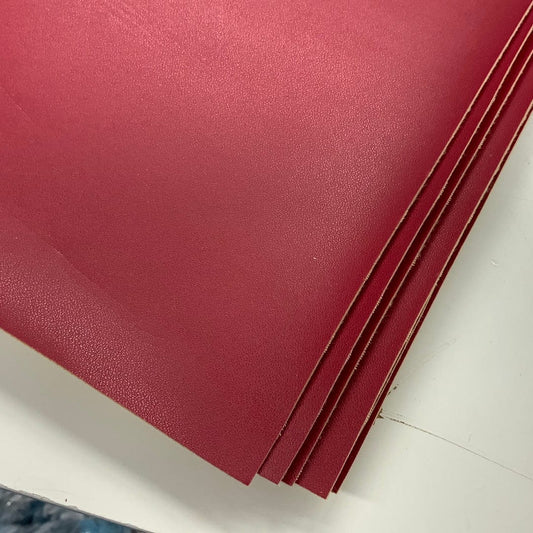 20*30cm Dark Red Leather Smooth Long Leatherette Sheet Leather & Vinyl