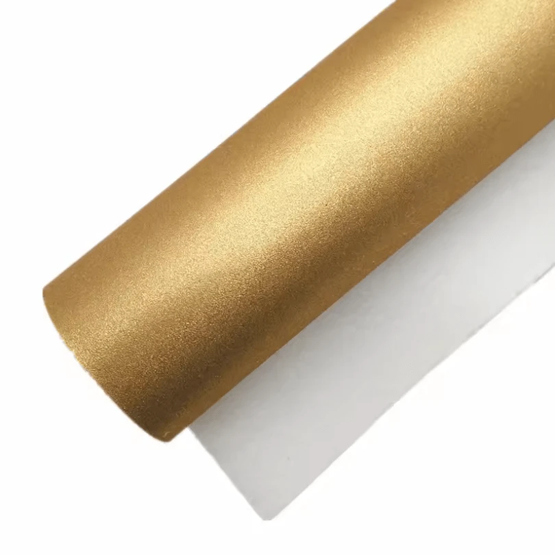 20*30cm Gold Shimmer Pearlescent Smooth Leatherette, Basics Leather & Vinyl
