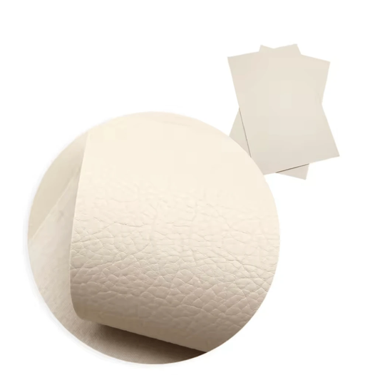 20*30cm Ivory White Leather Texture, Long Leatherette Sheet Basics Basics