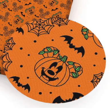 20*30cm Mickey Ears Reddish Orange Halloween Smooth Texture Finish, Leatherette Sheet Basics