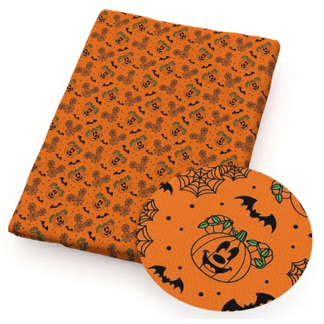 20*30cm Mickey Ears Reddish Orange Halloween Smooth Texture Finish, Leatherette Sheet Basics