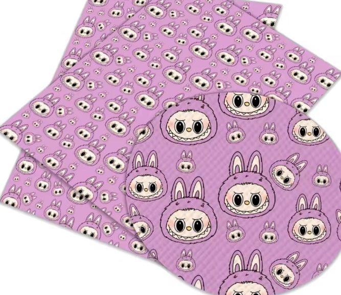 20*30cm "Pink" The Monsters Laboubou Smooth Texture Finish, Leatherette Sheet Basics