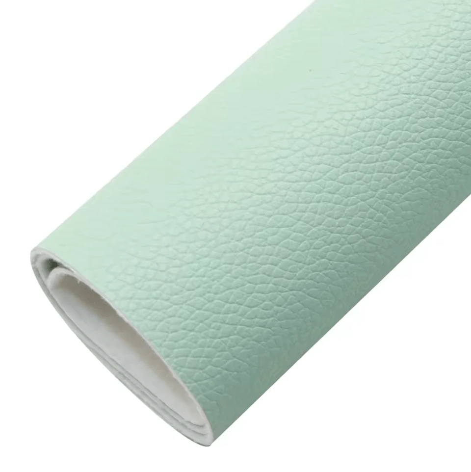 20*30cm Sage Mint Easter Faux Leather Texture Finish, Leatherette Sheet Leather & Vinyl