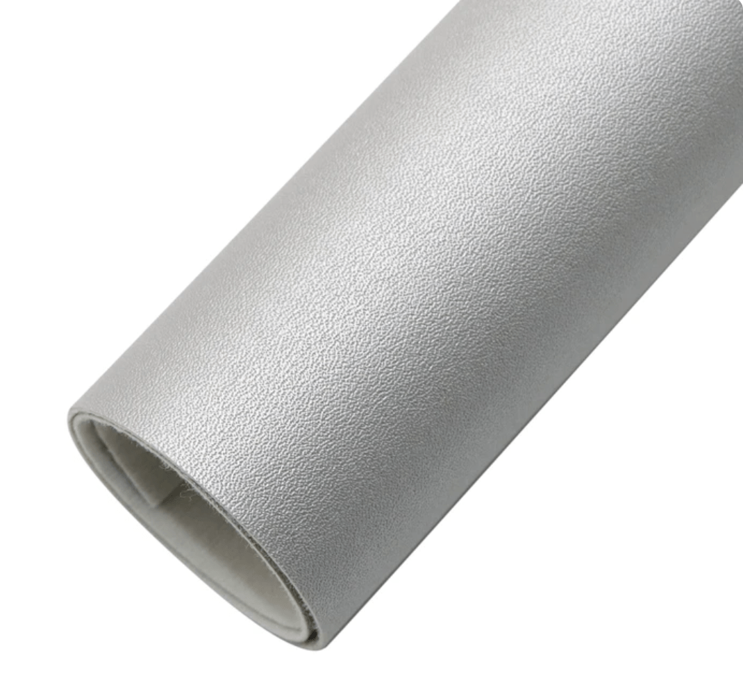 20*30cm Silver Shimmer Pearlescent Smooth Leatherette, Basics Leather & Vinyl