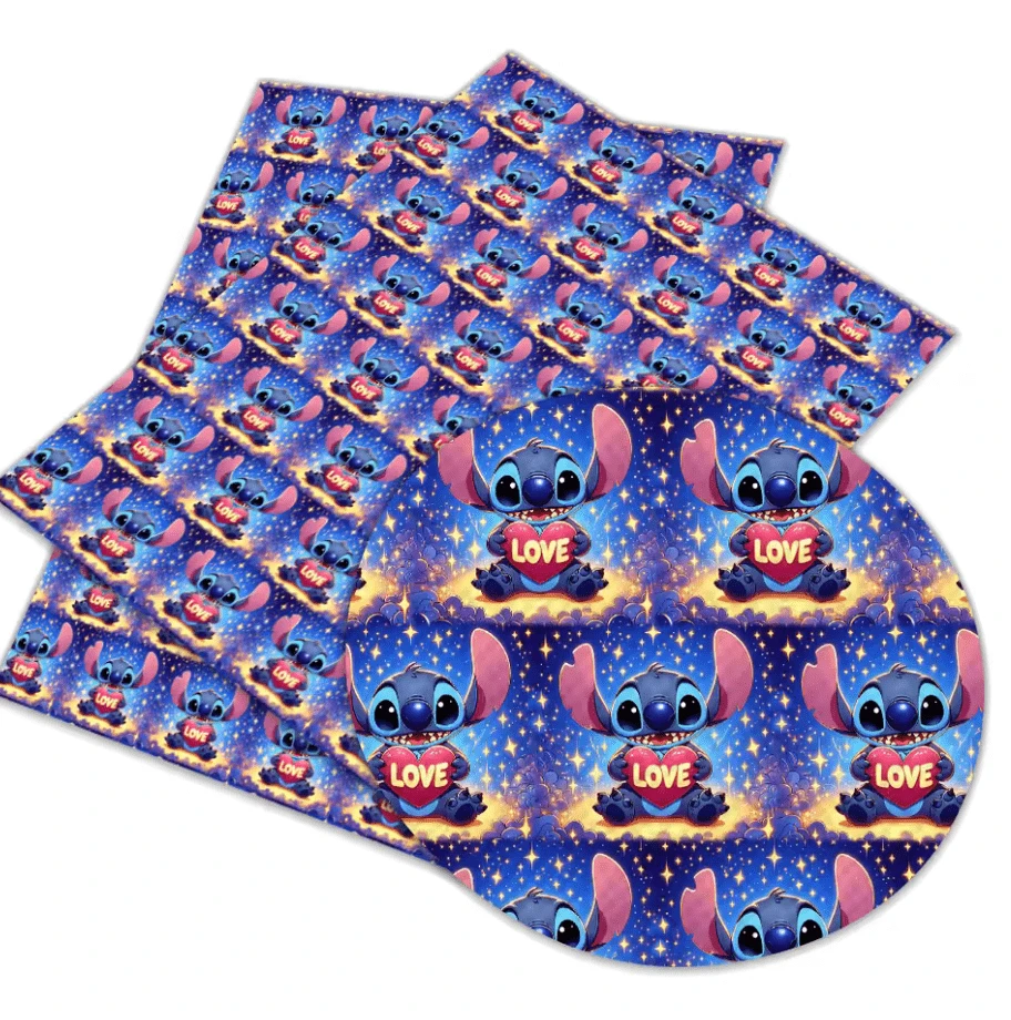 20*30cm Stitch Love Heart Smooth Texture Finish, Leatherette Sheet Basics