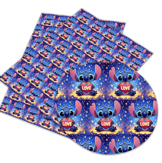 20*30cm Stitch Love Heart Smooth Texture Finish, Leatherette Sheet Basics