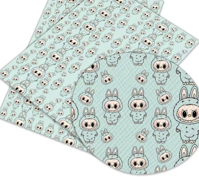 20*30cm "Teal Blue" The Monsters Laboubou Smooth Texture Finish, Leatherette Sheet Basics