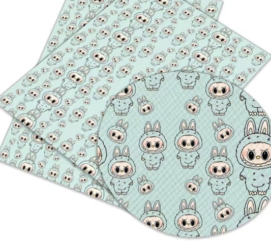 20*30cm "Teal Blue" The Monsters Laboubou Smooth Texture Finish, Leatherette Sheet Basics