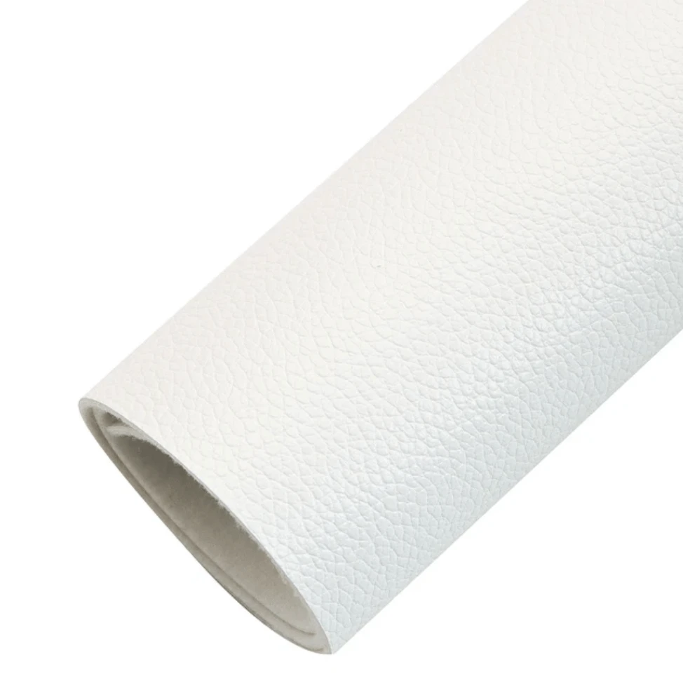 20*30cm White Faux Leather Texture Finish, Long Leatherette Sheet Leather & Vinyl