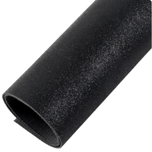 20*33cm BLACK Shimmer Smooth Sheepskin Texture, Long Leatherette Sheet Basics Leather & Vinyl