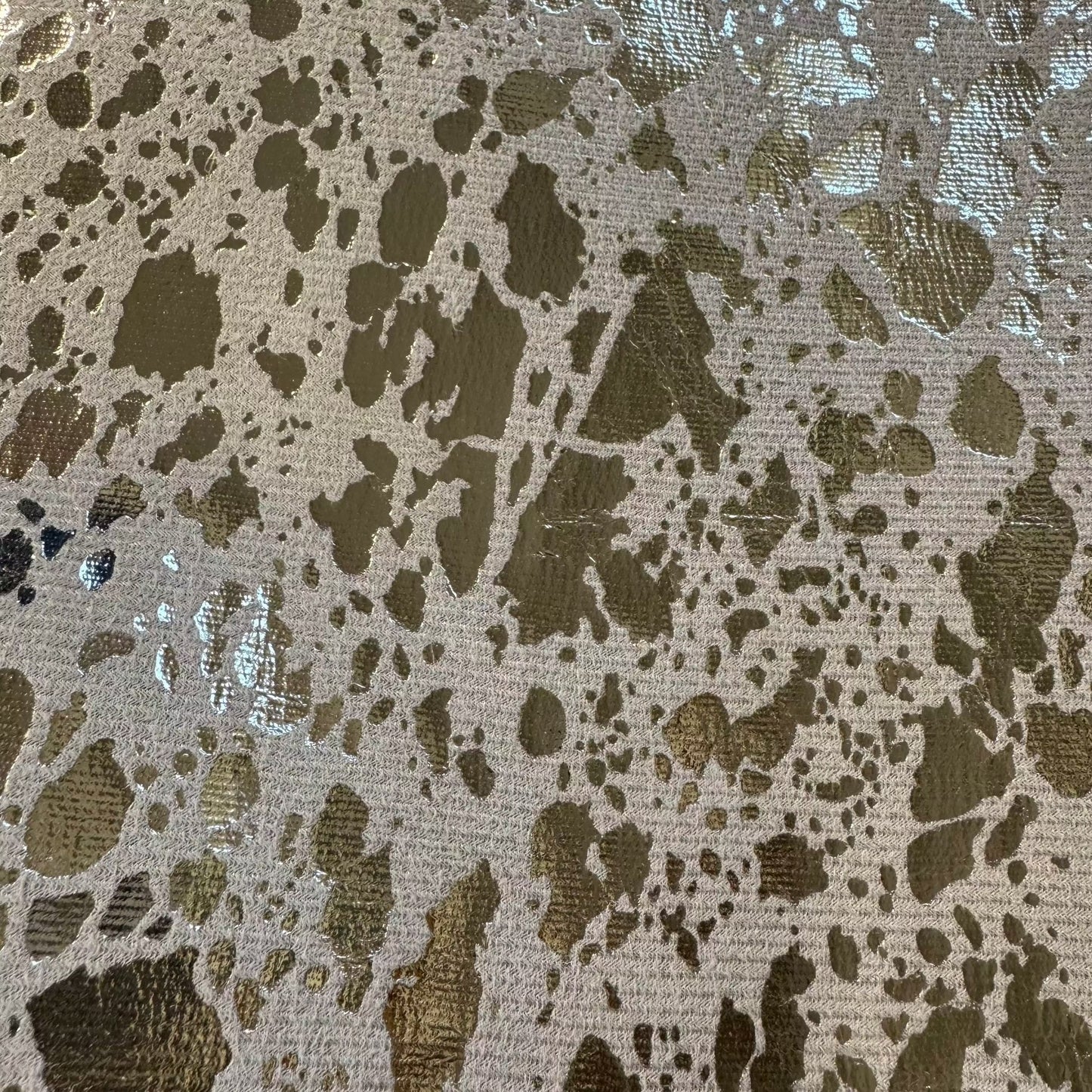 Tan with Goil Foil 20*33cm Blush Pink/Tan Suede Gold FOIL Cracked texture, Thin Fabric Leatherette Sheets Leather & Vinyl