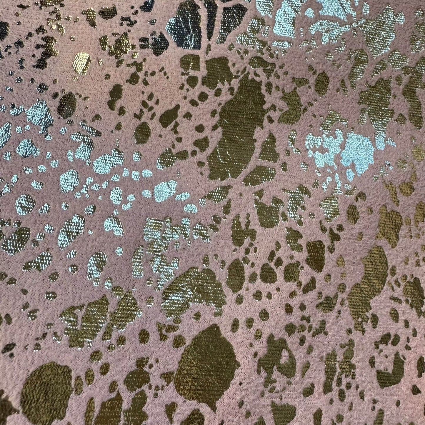 Blush Pink with Gold Foil 20*33cm Blush Pink/Tan Suede Gold FOIL Cracked texture, Thin Fabric Leatherette Sheets Leather & Vinyl