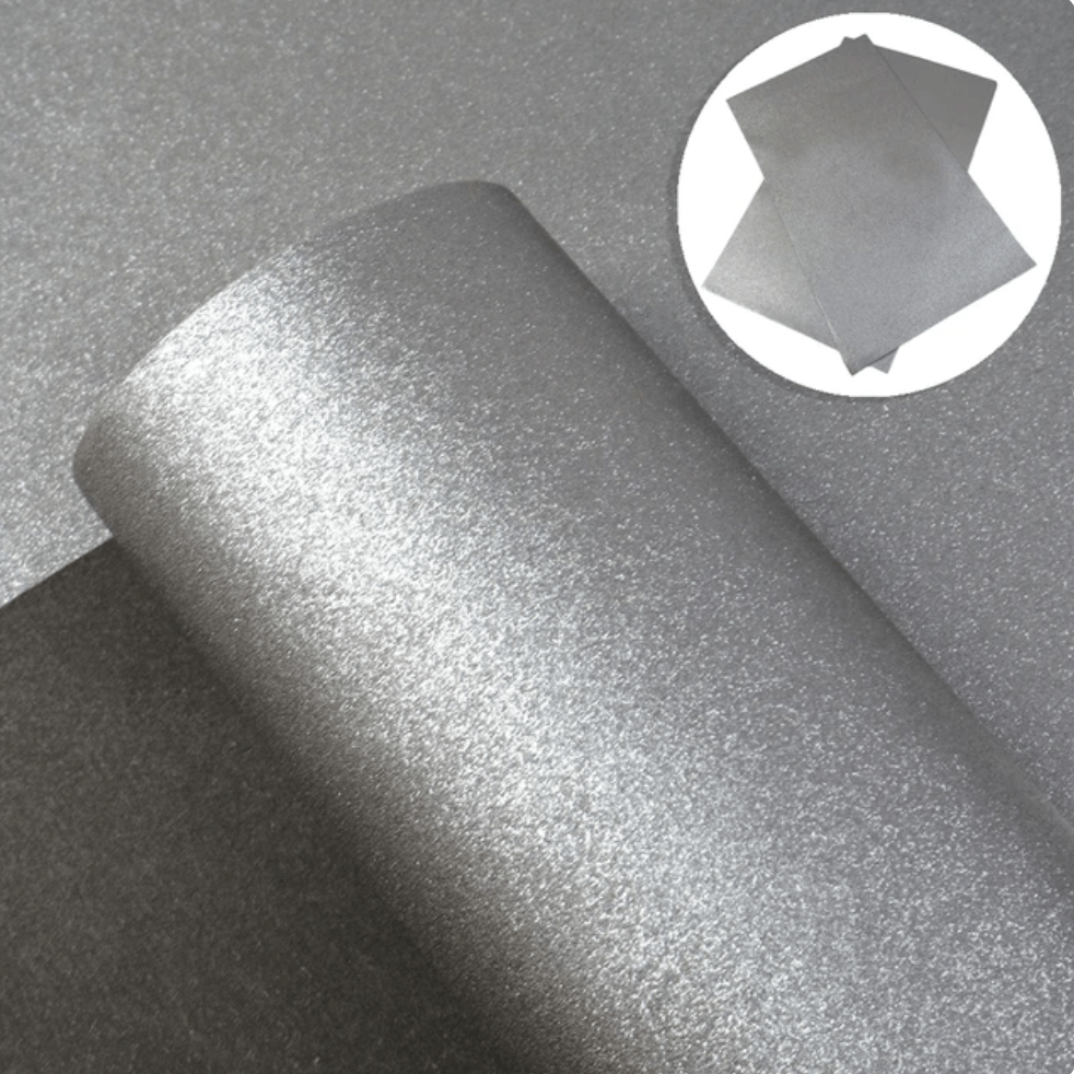 20*33cm Dark Grey Metallic Shimmer, Long Leatherette Sheet Basics Leather & Vinyl