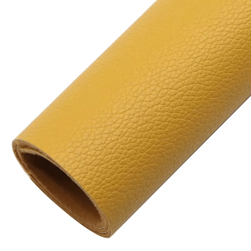 20*33cm Dark Yellow Sheepskin Smooth Texture, Long Leatherette Sheet Basics Leather & Vinyl