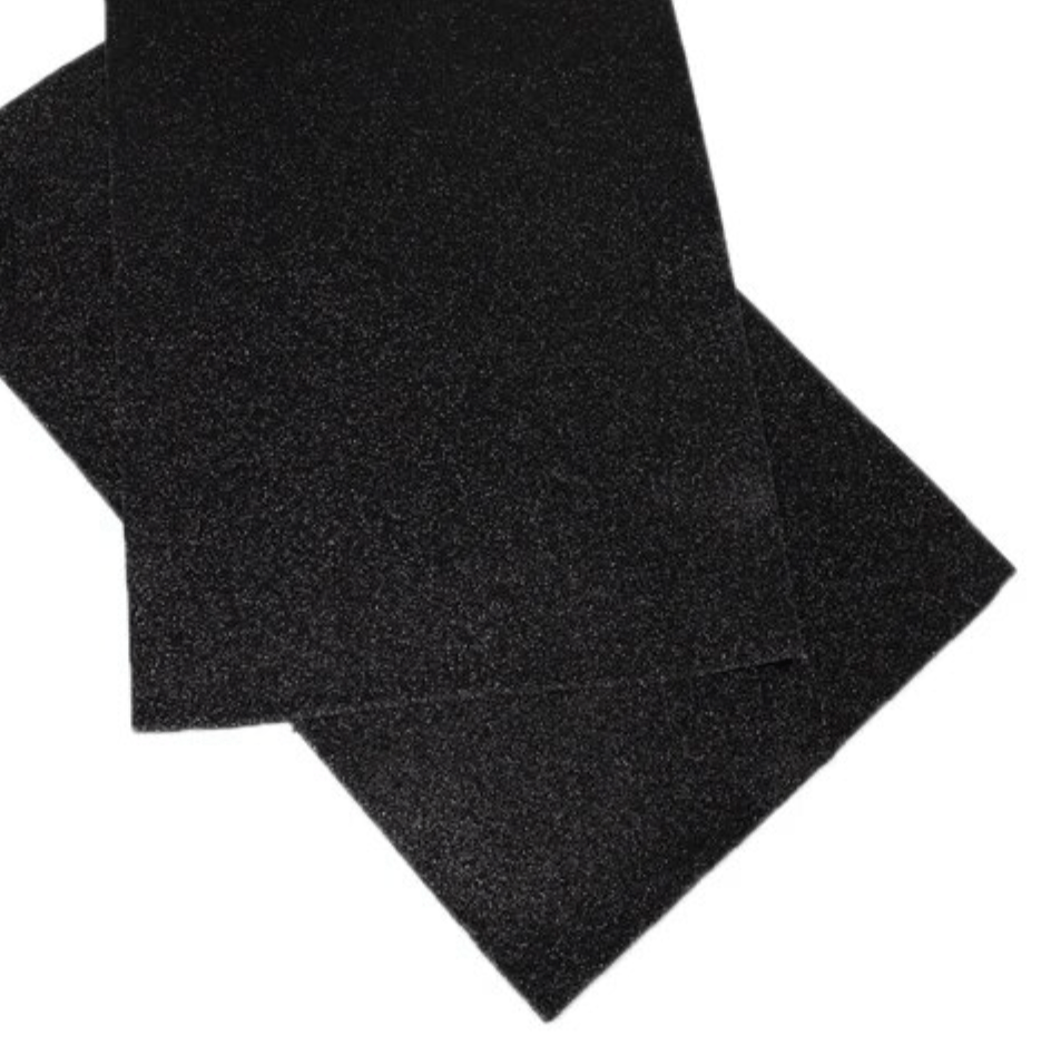 20*33cm Gothic Glitter Black Fine Texture, Long Leatherette Sheet Basics Leather & Vinyl