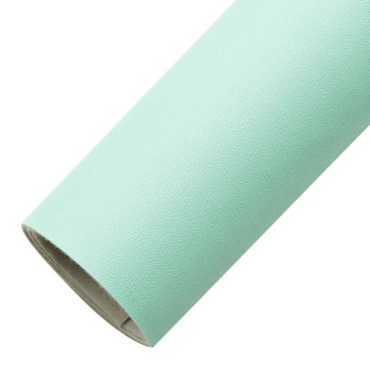 20*33cm Mint Green Smooth Sheepskin Faux Leather Texture, Long Leatherette Sheet Basics Leather & Vinyl