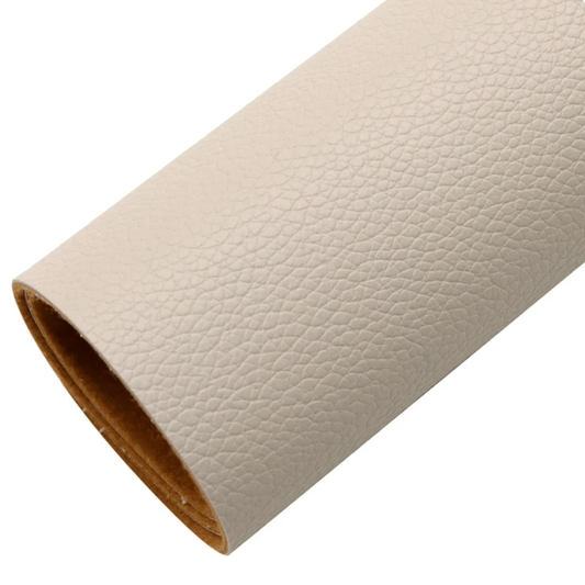 20*33cm Tan-Beige Leather Texture, Long Leatherette Sheet Basics Leather & Vinyl