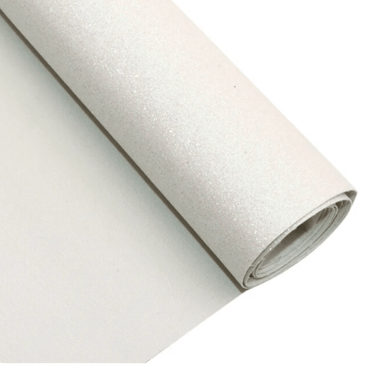 20*33cm White Glitter Sheepskin Texture, Long Leatherette Sheet Basics Leather & Vinyl