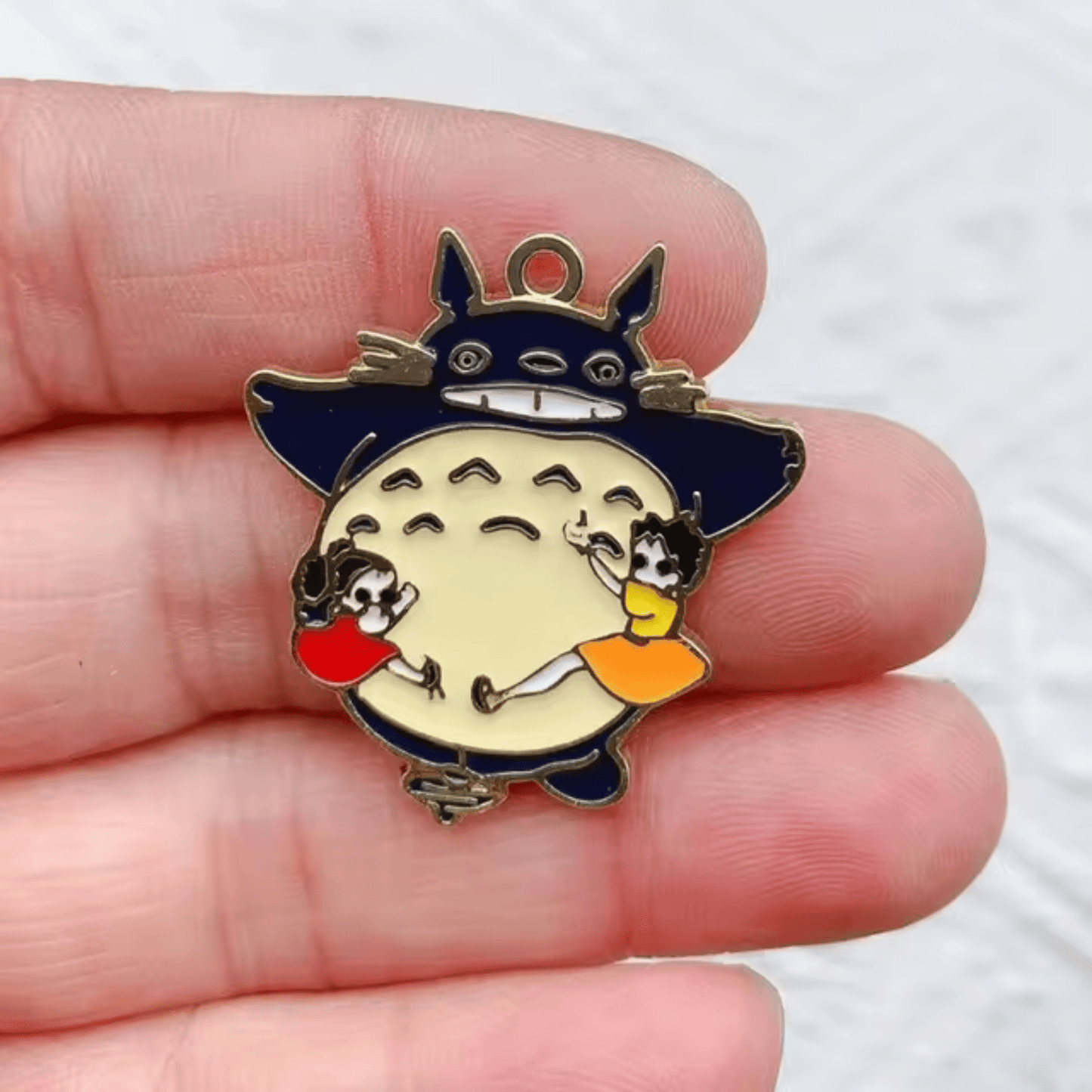 20*33mm My Neighbour Totoro, one hole Metal Charm, Resin Gem 
(Sold in Pair) Basics