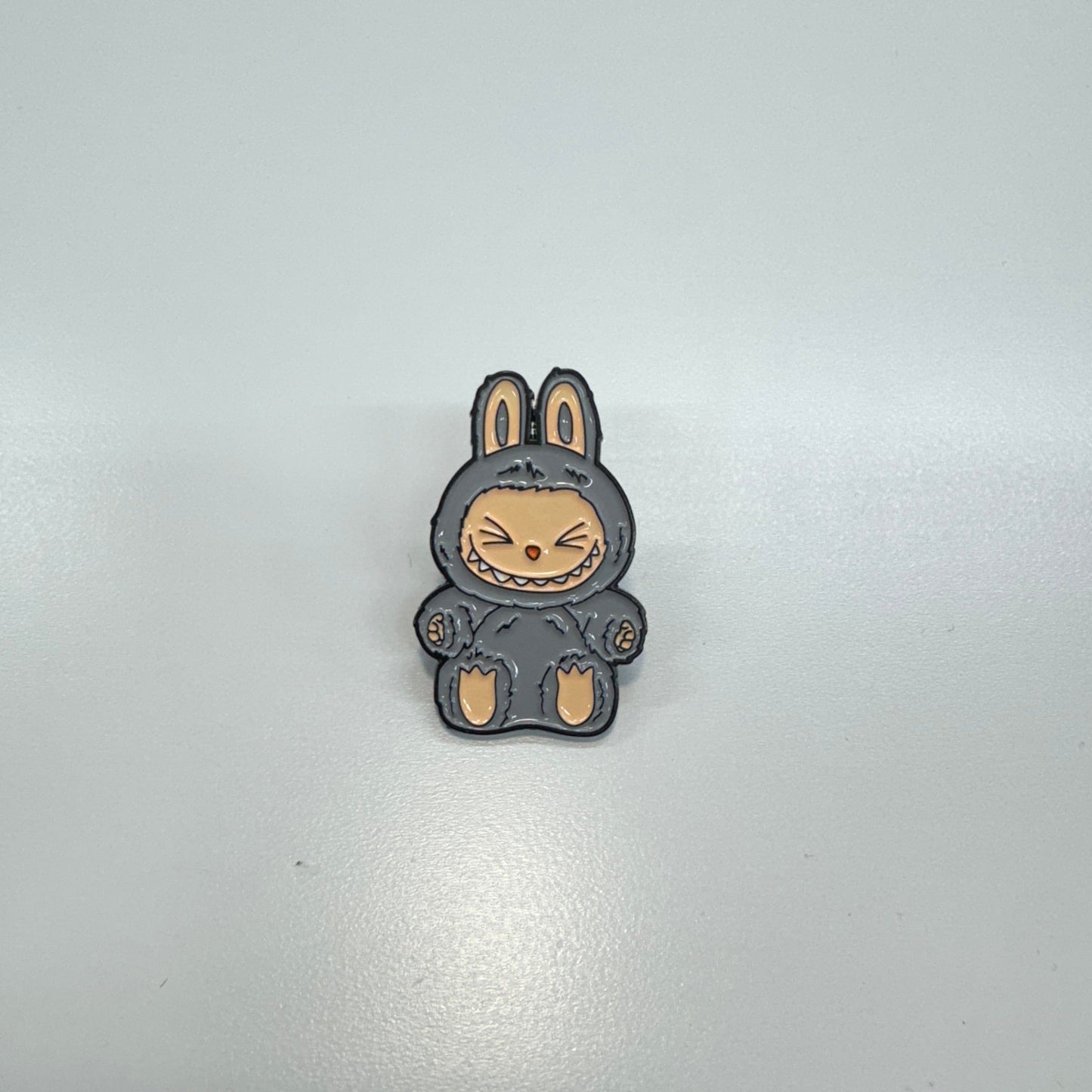 Grey monster 20*35mm Laboubou Print on Black Metal Pins, Sold Individually, Promotions (1 pcs) Promotion
