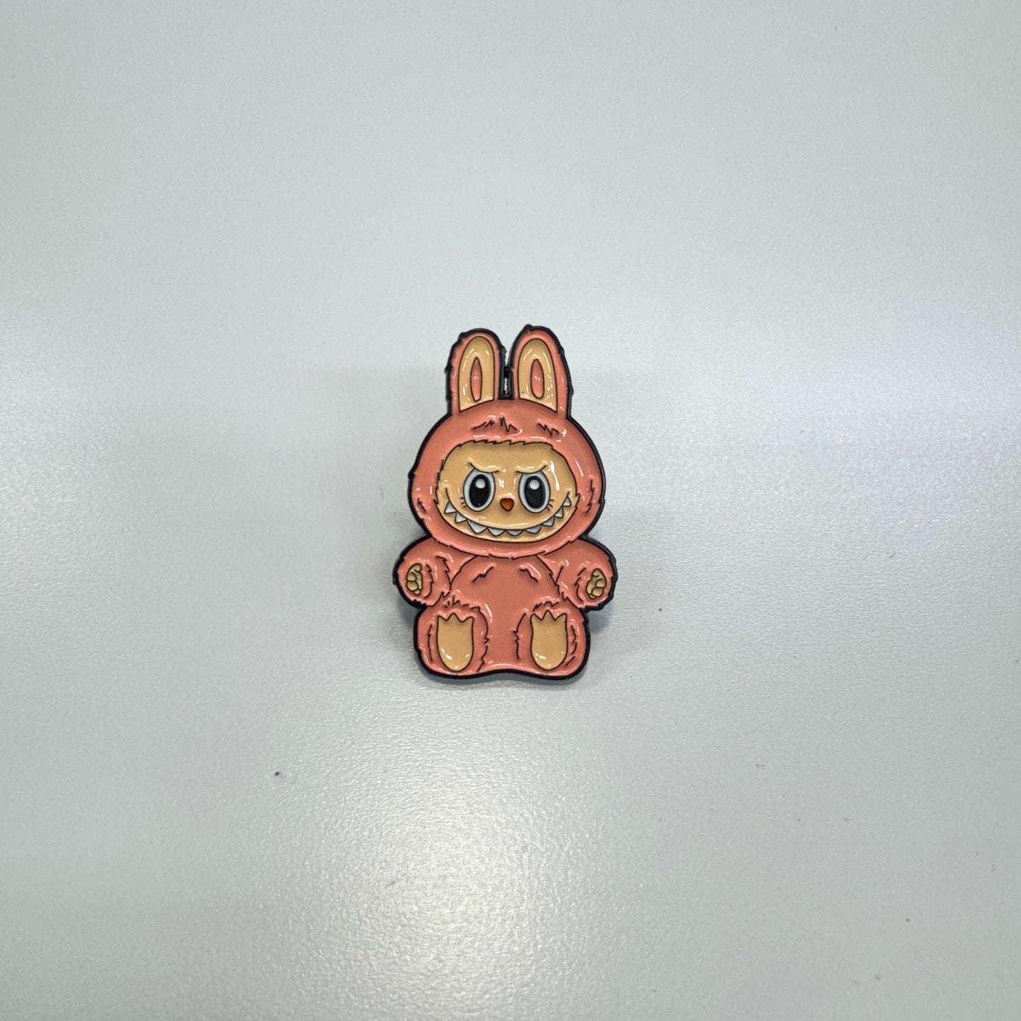 Peachy monster 20*35mm Laboubou Print on Black Metal Pins, Sold Individually, Promotions (1 pcs) Promotion