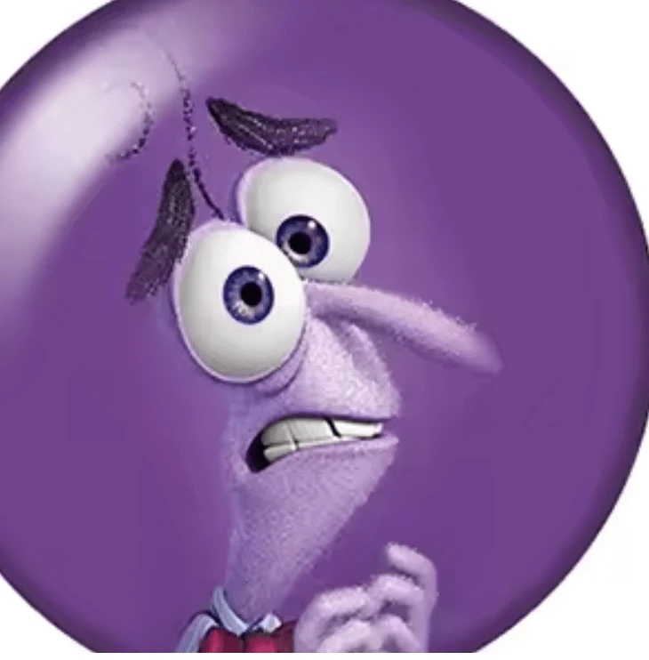 20mm "Anxiety" Purple Inside Out Printed dome Cab, Glue on, Resin Gems (Sold in pair) Resin Gems