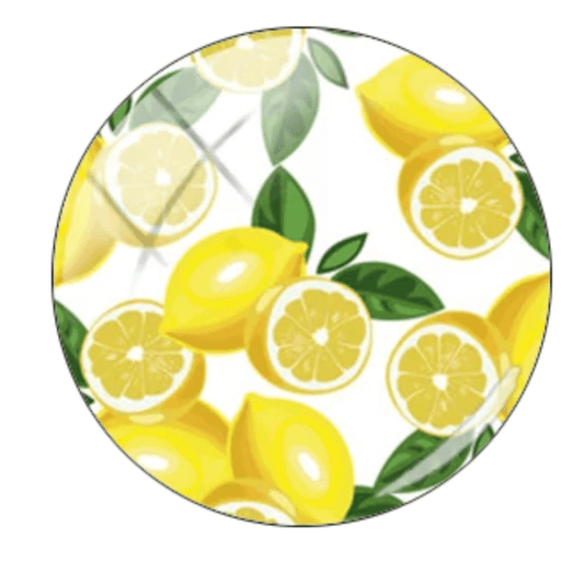 20mm Juicy Lemons Printed Acrylic Teardrop, Glue on, Resin Gem (Sold in Pair) Resin Gems